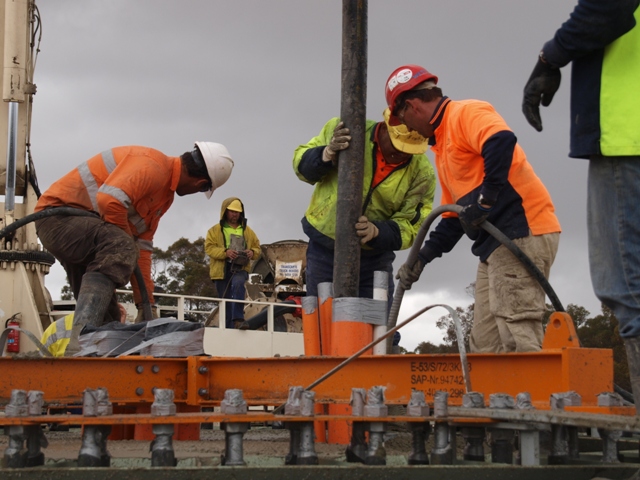 Delivering reinforcing steel for two turbine foundations.